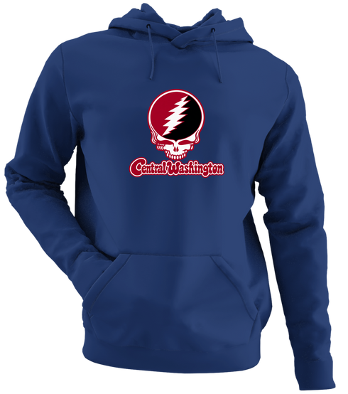 Central Washington Stealie Premium Unisex Hoodie — Design: Central Washington University — Navy