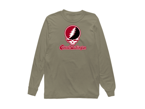 Central Washington Stealie Premium Unisex Long-Sleeve — Design: Central Washington University — Sandstone