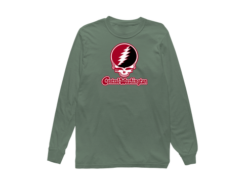 Central Washington Stealie Premium Unisex Long-Sleeve — Design: Central Washington University — Light Green