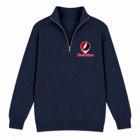 Central Washington Stealie Premium Unisex Quarter-Zip — Design: Central Washington University — Navy