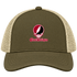 Central Washington Stealie Premium Unisex Trucker Cap — Design: Central Washington University — Moss/Khaki