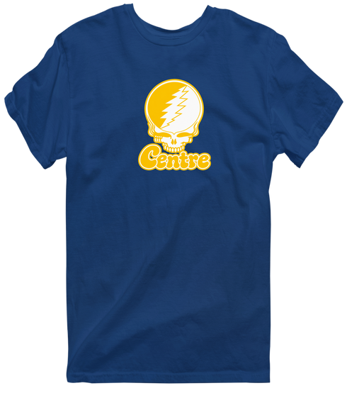 Centre Stealie Premium Unisex T-Shirt — Design: Centre College — Navy