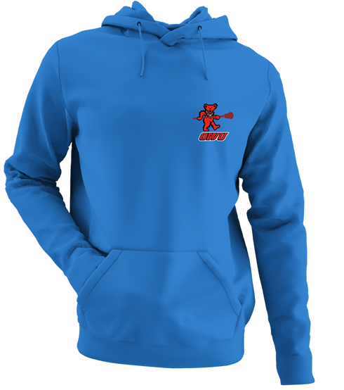 Ohio Wesleyan Lax - Premium Grateful Dead Left Chest Hoodie - Royal