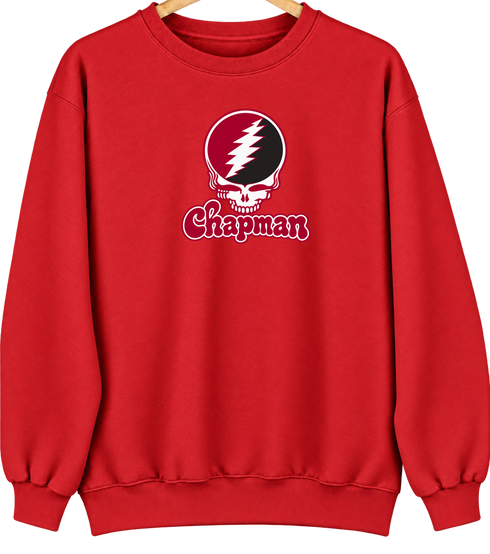 Chapman Stealie Premium Unisex Crewneck — Design: Chapman University — Red