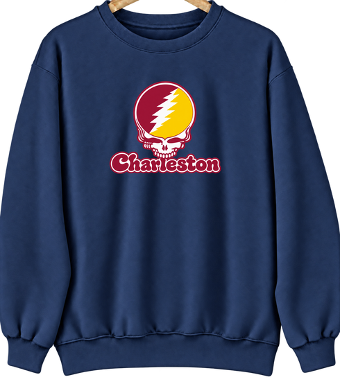 Charleston Stealie Premium Unisex Crewneck — Design: Charleston University of — Navy