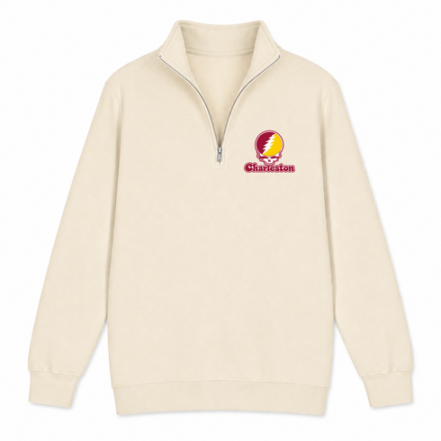 Charleston Stealie Premium Unisex Quarter-Zip — Design: Charleston University of — Sand