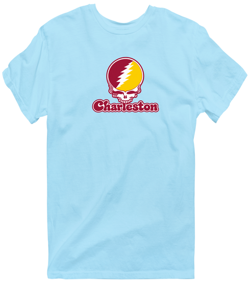 Charleston Stealie Premium Unisex T-Shirt — Design: Charleston University of — Light Blue