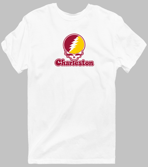 Charleston Stealie Premium Unisex T-Shirt — Design: Charleston University of — White