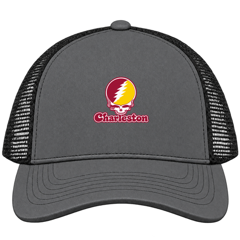 Charleston Stealie Premium Unisex Trucker Cap — Design: Charleston University of — Charcoal/Black