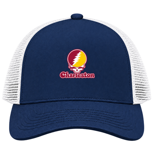 Charleston Stealie Premium Unisex Trucker Cap — Design: Charleston University of — Navy/White