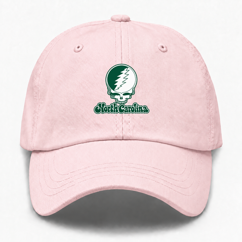 Charlotte Stealie Premium Unisex Dad Hat — Design: North Carolina University of Charlotte — Pink