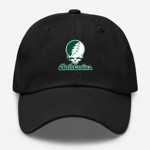 Charlotte Stealie Premium Unisex Dad Hat — Design: North Carolina University of Charlotte — Black