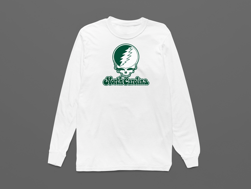 Charlotte Stealie Premium Unisex Long-Sleeve — Design: North Carolina University of Charlotte — White
