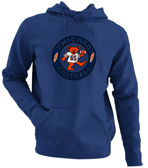 Chicago Football Dancing Bear Premium Hoodie — Chicago Bears — Navy