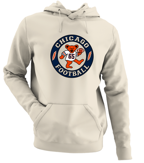 Chicago Football Dancing Bear Premium Hoodie — Chicago Bears — Sand