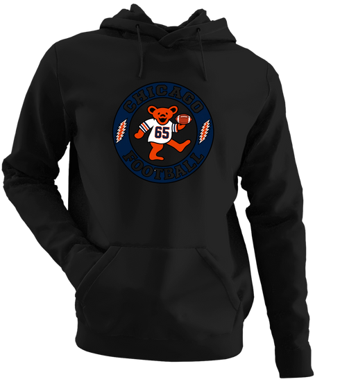 Chicago Football Dancing Bear Premium Hoodie — Chicago Bears — Black