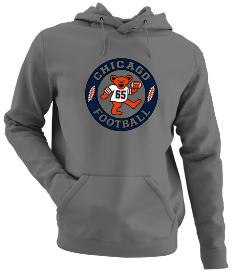 Chicago Football Dancing Bear Premium Hoodie — Chicago Bears — Charcoal