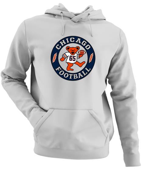 Chicago Football Dancing Bear Premium Hoodie — Chicago Bears — Sport Grey