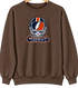 Chicago Helmet Stealie Premium Unisex Crewneck — Chicago Bears — Brown