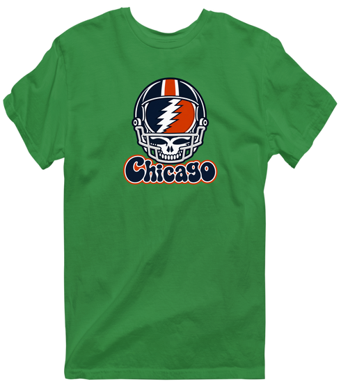 Chicago Helmet Stealie Premium Unisex T-Shirt — Chicago Bears — Irish Green