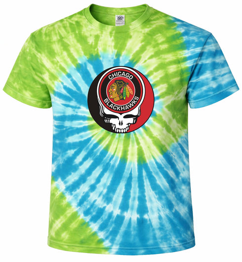 Chicago Blackhawks Stealie Tie-Dye T-Shirt
