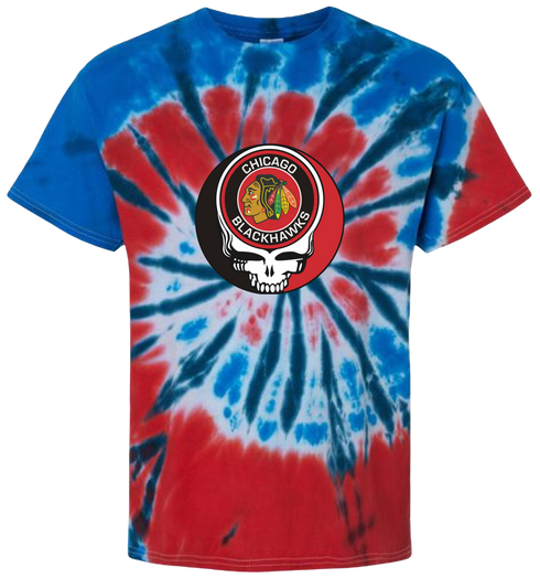 Chicago Blackhawks Stealie Tie-Dye T-Shirt