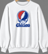 Chicago Baseball Stealie Grateful Dead Crewneck — Chicago Cubs — White