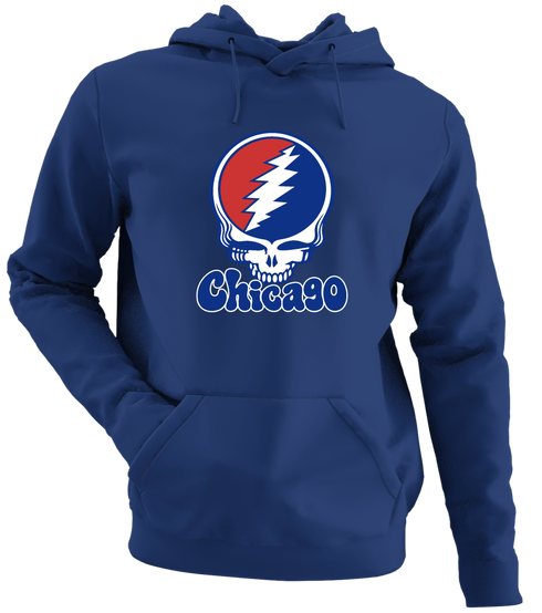 Chicago Baseball Stealie Grateful Dead Hoodie — Chicago Cubs — Navy