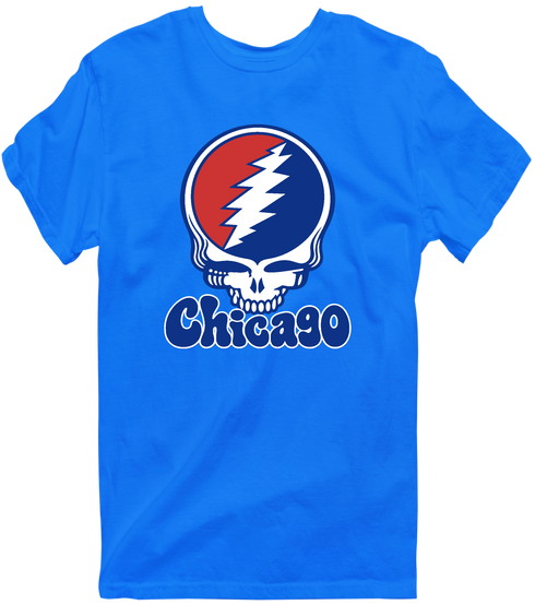 Chicago Baseball Stealie Grateful Dead T-Shirt — Chicago Cubs — Royal