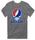 Chicago Baseball Stealie Grateful Dead T-Shirt — Chicago Cubs — Charcoal