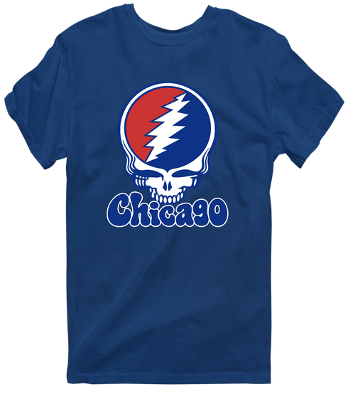 Chicago Baseball Stealie Grateful Dead T-Shirt — Chicago Cubs — Navy