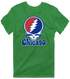 Chicago Baseball Stealie Grateful Dead T-Shirt — Chicago Cubs — Irish Green