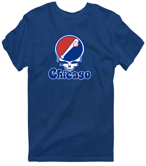 Chicago Baseball Stealie Grateful Dead T-Shirt — Chicago Cubs — Navy