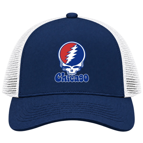 Chicago Baseball Stealie Grateful Dead Trucker Cap — Chicago Cubs — Navy/White