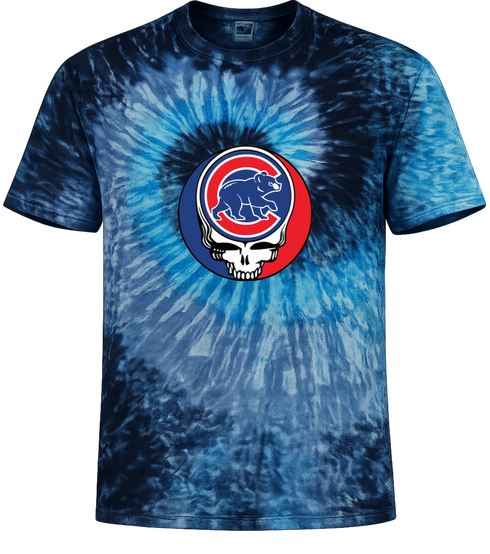 Chicago Cubs Stealie Tie-Dye T-Shirt