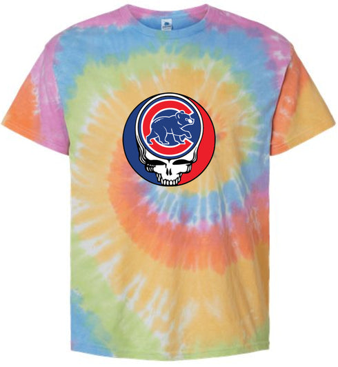 Chicago Cubs Stealie Tie-Dye T-Shirt