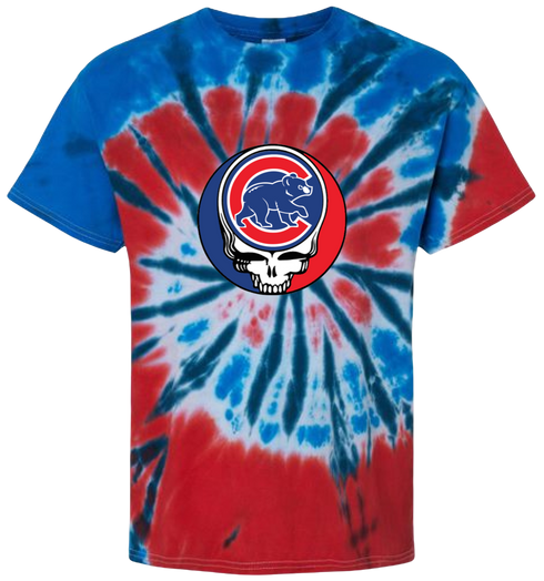 Chicago Cubs Stealie Tie-Dye T-Shirt