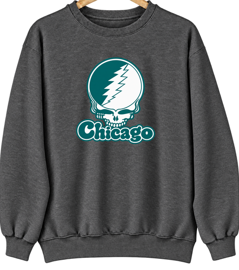 Chicago Stealie Premium Unisex Crewneck — Design: Chicago State University — Dark Heather