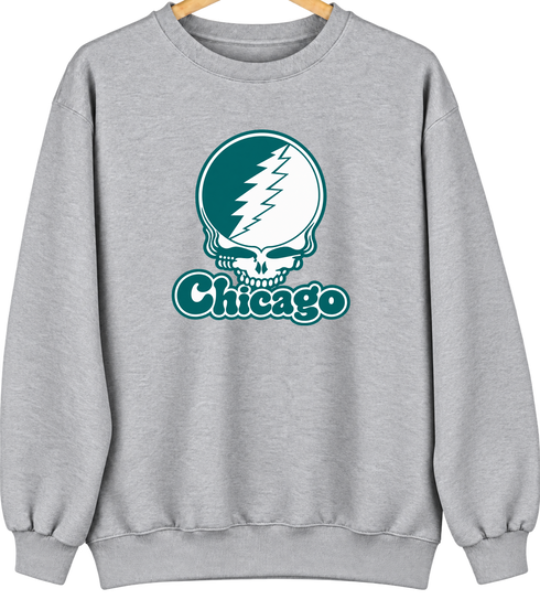 Chicago Stealie Premium Unisex Crewneck — Design: Chicago State University — Sport Grey