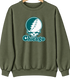 Chicago Stealie Premium Unisex Crewneck — Design: Chicago State University — Military Green