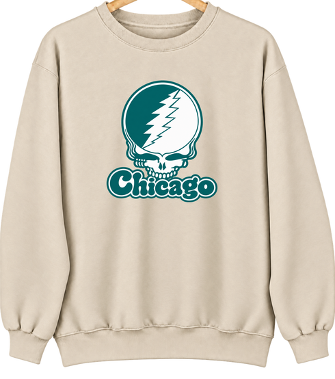 Chicago Stealie Premium Unisex Crewneck — Design: Chicago State University — Sand