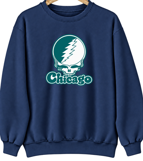 Chicago Stealie Premium Unisex Crewneck — Design: Chicago State University — Navy