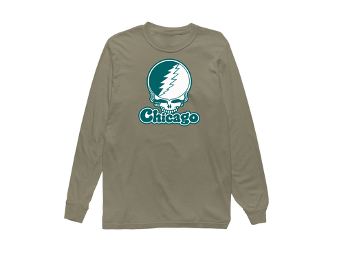 Chicago Stealie Premium Unisex Long-Sleeve — Design: Chicago State University — Sandstone