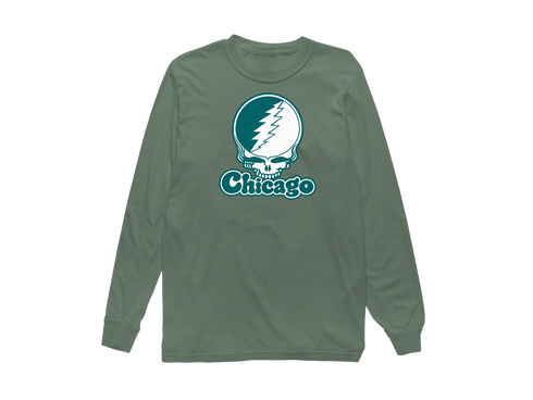 Chicago Stealie Premium Unisex Long-Sleeve — Design: Chicago State University — Light Green