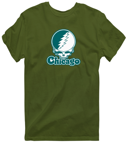 Chicago Stealie Premium Unisex T-Shirt — Design: Chicago State University — Military Green