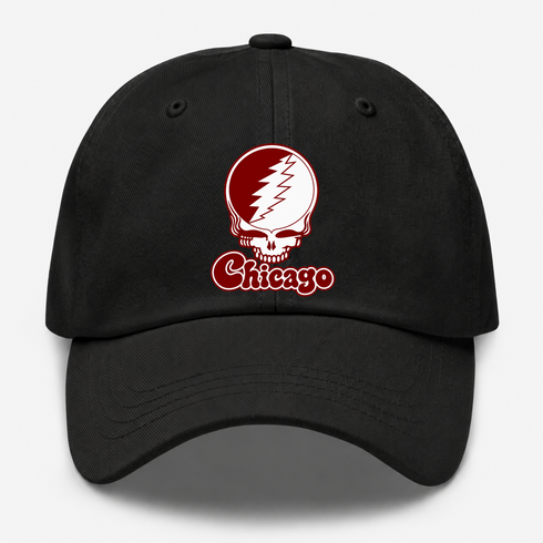 Chicago Stealie Premium Unisex Dad Hat — Design: Chicago University of — Black