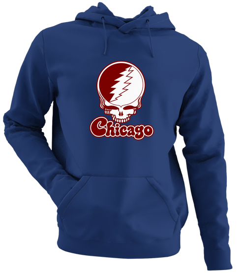 Chicago Stealie Premium Unisex Hoodie — Design: Chicago University of — Navy