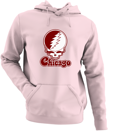 Chicago Stealie Premium Unisex Hoodie — Design: Chicago University of — Light Pink