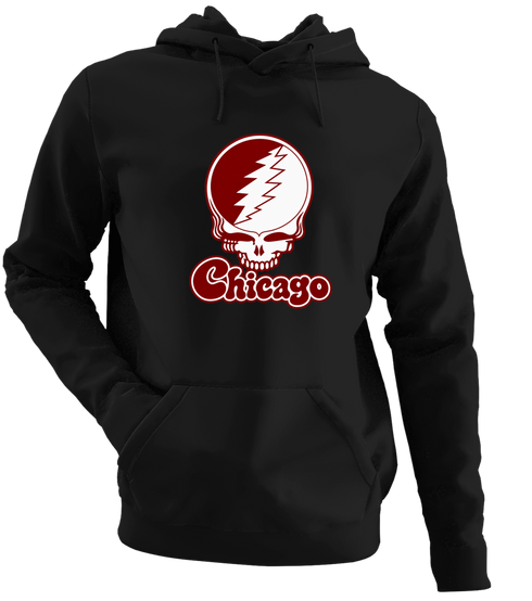 Chicago Stealie Premium Unisex Hoodie — Design: Chicago University of — Black