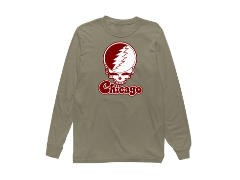 Chicago Stealie Premium Unisex Long-Sleeve — Design: Chicago University of — Sandstone